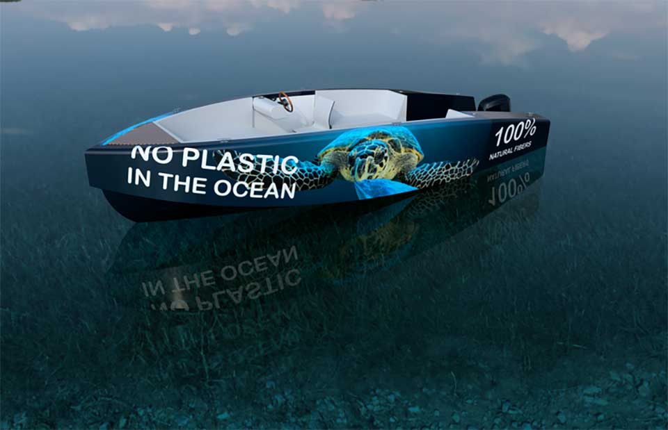 ECO2boats bouwt ’s werelds eerste circulaire speedboot met 100% natuurlijke vezels