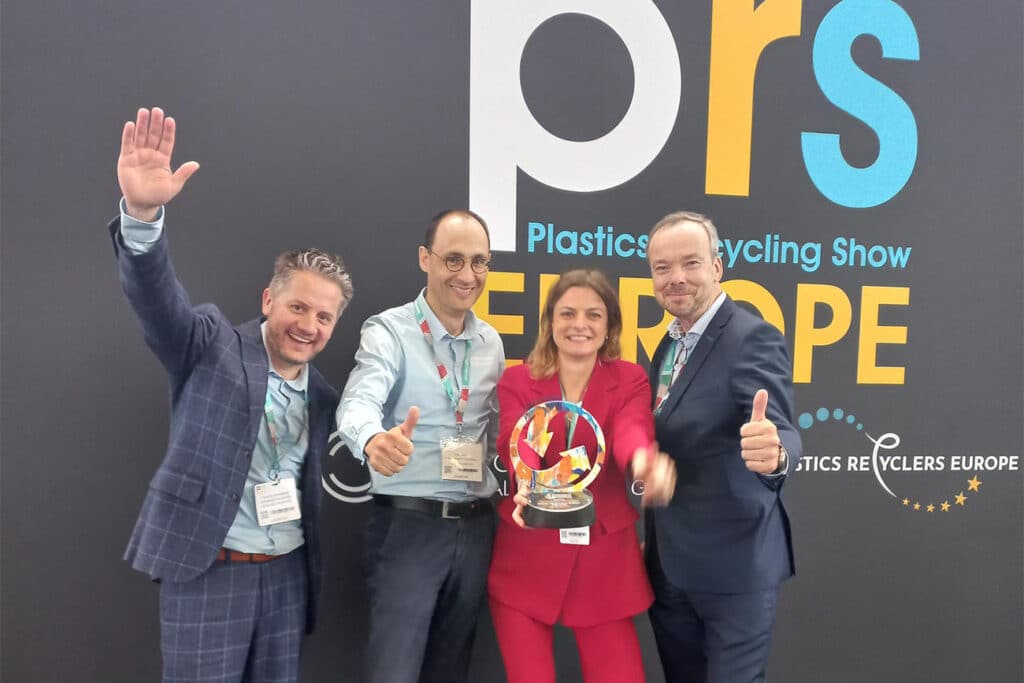 Renewi en Electrolux slepen eerste prijs in de wacht op Plastics Recycling Show Europe voor productie koelkast gemaakt met gerecyclede plastics