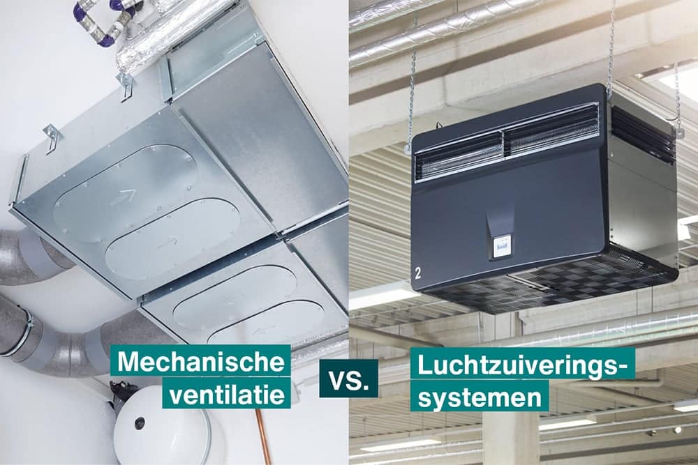 Mechanische ventilatie vs. luchtzuiveringssystemen